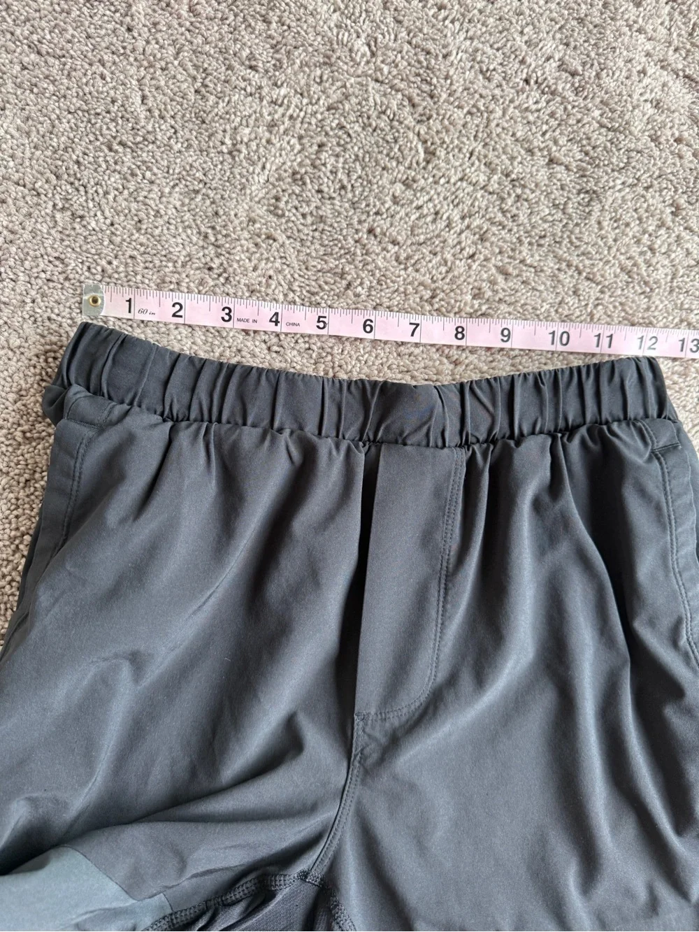 lululemon athletica Men's Two-Tone Charcoal and Dark Gray Athletic Shorts